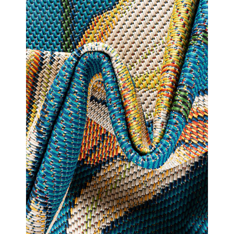 Camalu Higgin Indoor/Outdoor Area Rug, Rond 7 pi 10 po