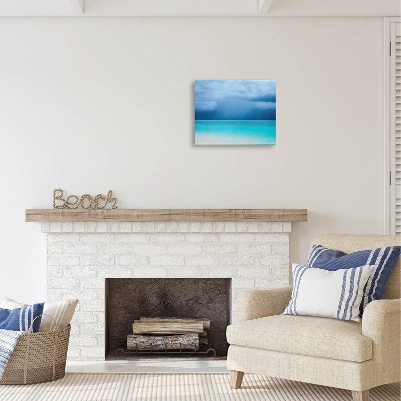 «Au-537», toile, paysage d'océan turquoise sur toile par Dennis Frates, photographie, H 16 po x l 20 po x P 1,5 po