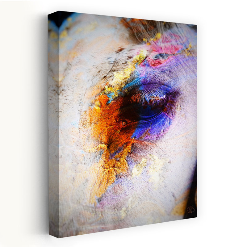 «Vibrant Equine Gaze Abstract Contemporary Horse Landscape Nature», art mural