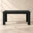 Black Wood-Effect Kitchen Table, 63-Inch Rectangular Dining Table Seating 4-6