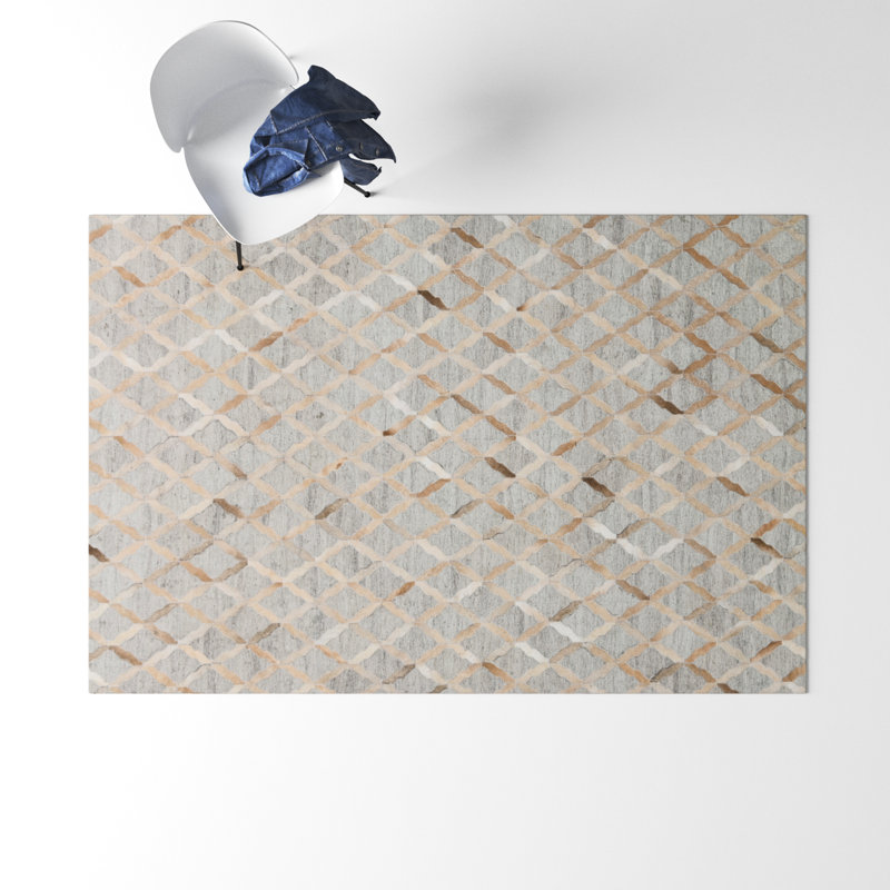 Stafford Cowhide Geometric Indoor Rug, Rectangle 7'9" x 9'9"