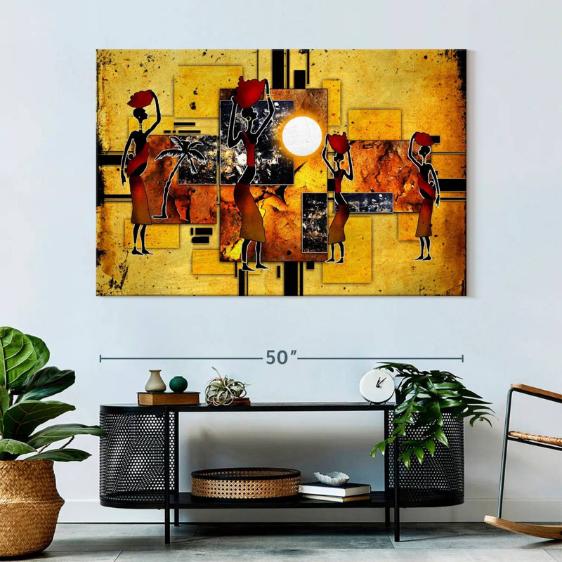 Leisha African Commune, 34" H x 51" W