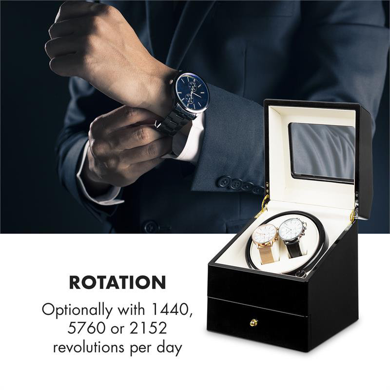 Watch Box + Watch Winder, Black