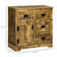 Buffet industriel avec 4 tiroirs et 1 porte