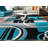Shaliya Galaxy Waves Blue Modern Rug-576797053