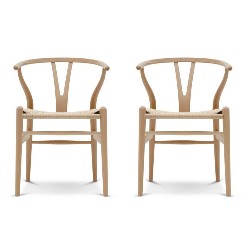 Chaise Woodcord (ensemble de 2), Bois naturel