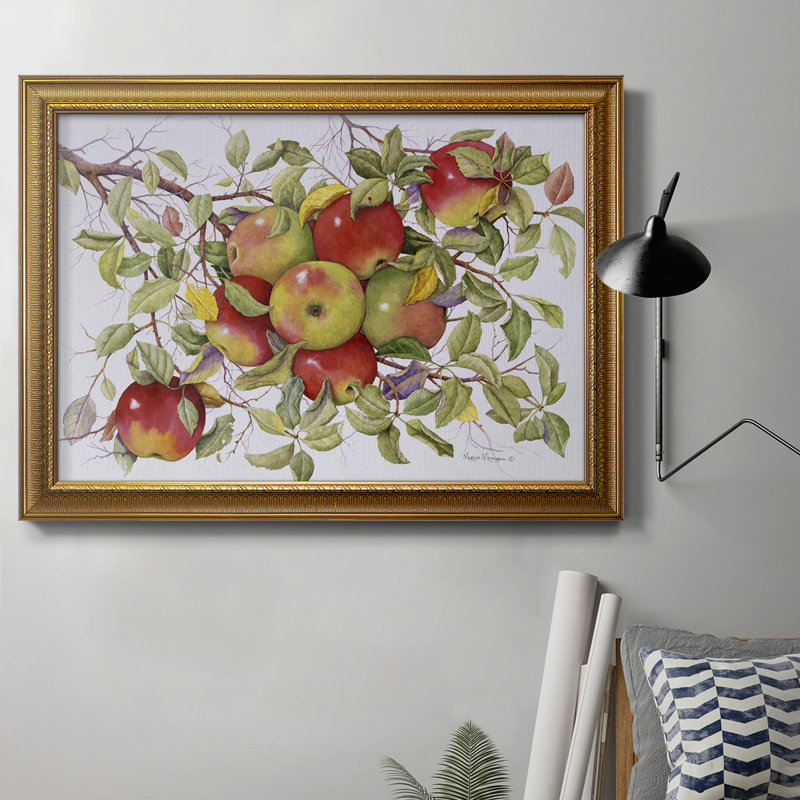 Pommes - peinture sur toile encadrée, H 24 po x l 36 po x P 2,5 po