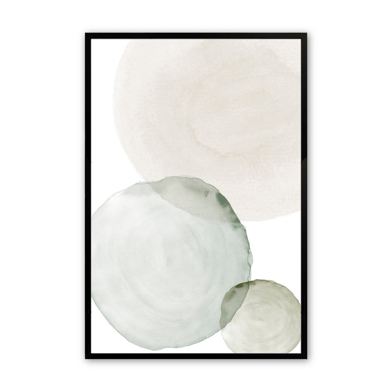 "Petrinel Serene Spheres" encadré sur papier par Incado, impression, H 24 po x l 18 po x P 1,25 po, Noir satiné