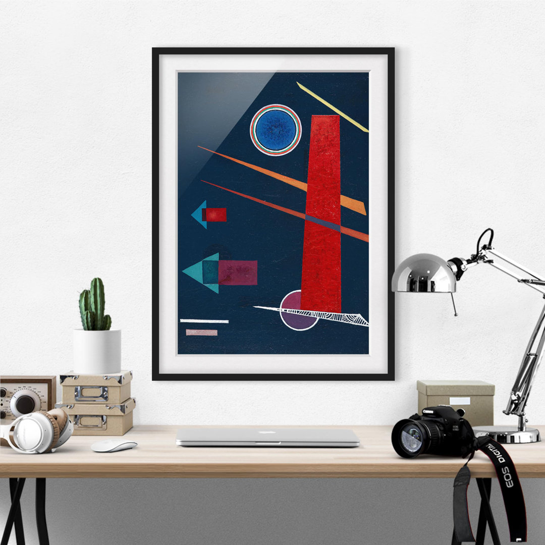 Gerahmtes Poster Mighty Red von Wassily Kandinsky