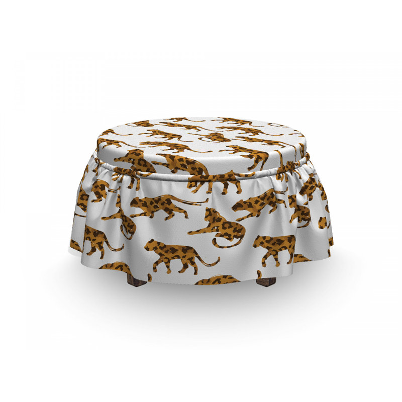 Housse pour repose-pieds animaux exotiques