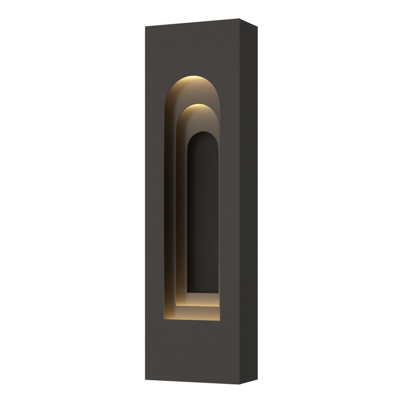 Procession Arch Aluminum Outdoor Flush Mount, 27.5" H x 8" W x 3.9" D, Coastal Black, Coastal Black