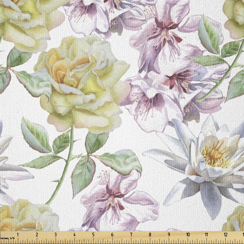 Craigg Rose Petals Sakura Lily Flowers Blooms Multi-Purpose Fabric