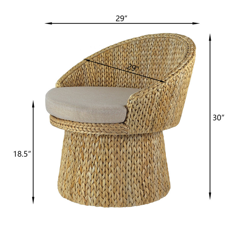 Chaise d'appoint pivotante de 28,5 po Bali Breeze