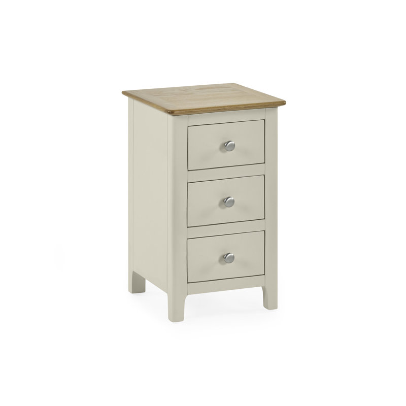 Amrico 34cm W Bedside Table, Light Grey