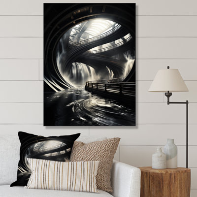 «Gray Modern Bridge In Motion II», reproduction sur toile