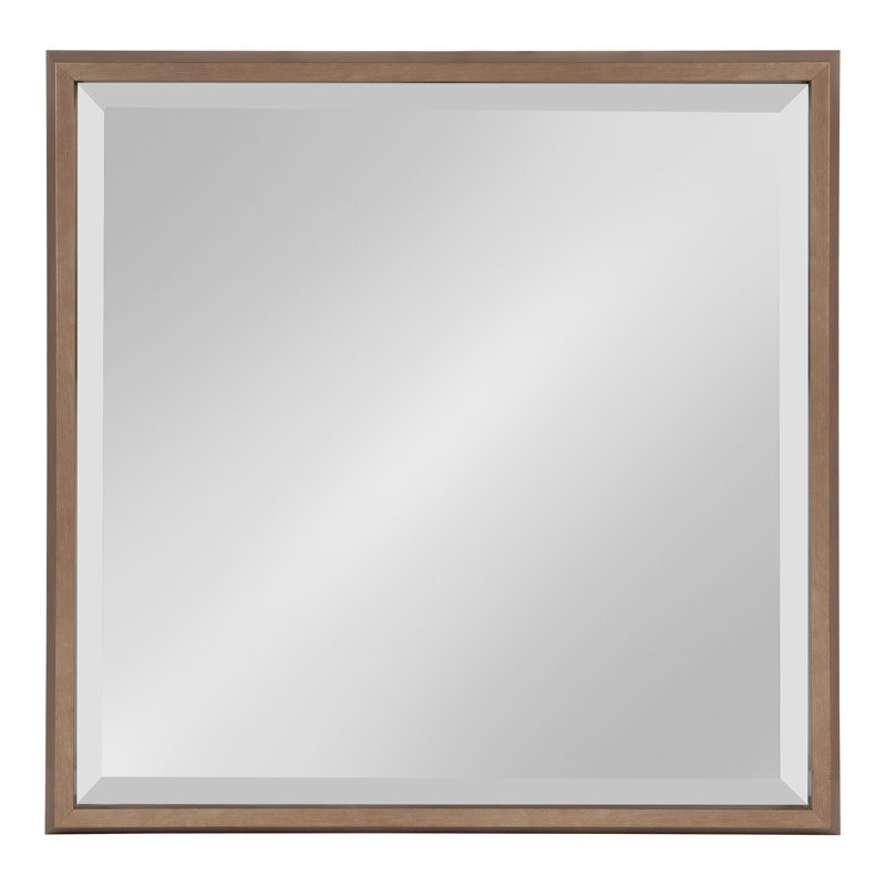 Miroir biseauté Gere, H 21,25 po x l 21,50 po, Or véritable