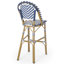 De 2 29,5 po d'extérieur français - bleu marine / blanc, cadre en aluminium avec finition, pe, rouille, bleu jardin et blanc, comme la rouille,