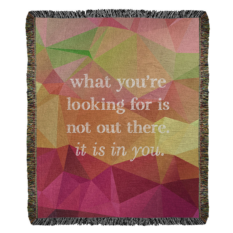Hand Woven Throw Blanket, 80" L x 60" W, Rainbow Pyrite
