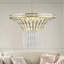 Lustre cascade en cristal 8 lumières de 23,6 po de large (ampoule non incluse)