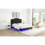 Button Velvet Upholstered Bed - Queen Stable Wood Frame Black Led Lights Simple Assembly Exceptionality Easy Quality-1556533087