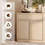 Buffet en bois de 126 po de largeur avec portes, tiroirs et tablettes réglables, armoire de rangement de 72 po de hauteur pour la cuisine-1131146798-1288493527