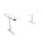 Skyscraper Electric Height Adjustable Standing Desk, Dual Motor and Digital Control with Memory, 72x24, White Top with White Frame-765077069-765077067