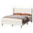 Abe Aadi Queen Size Corduroy Upholstered Platform Bed Frame with Channel Tufted Wingback Headboard — No Box Spring Needed, Space-Saving Design for Small Bedrooms & Apartments-1525913694-1525913690