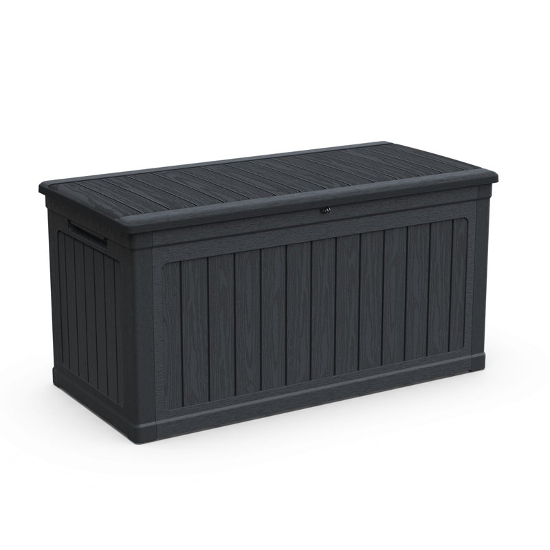 230 Gallon Waterproof Resin XXL Deck Box for Patio Furniture and Outdoor Storage, Lockable and Durable, Ideal for Garden Tools and Pool Equipment