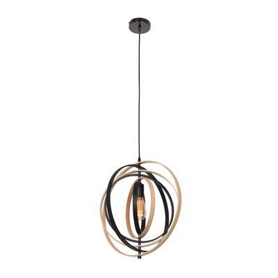 Atef 1 - Light Black Geometric Pendant
