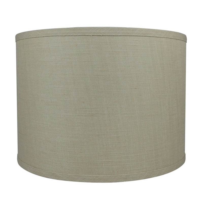 Abat-jour tambour en lin 14 po Classic, Naturel