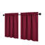 Blackout Valance Kitchen Curtain – Short Thermal Room Darkening Rod Pocket Cafe Curtain, Noise Reducing & Light Blocking – Easy Care –26"*45"*2-540633004-540633015