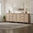 51.57'' W 3-Drawer And 2-Door Rattan Sideboard With Adjustable Shelves-55793521