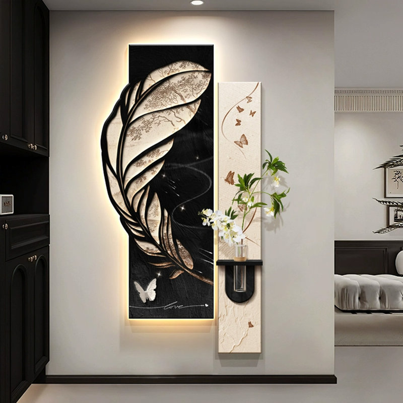 Black + White Rectangle Sandstone Wall art, 49.21" H x 27.56" W x 1.97" D, Black/White