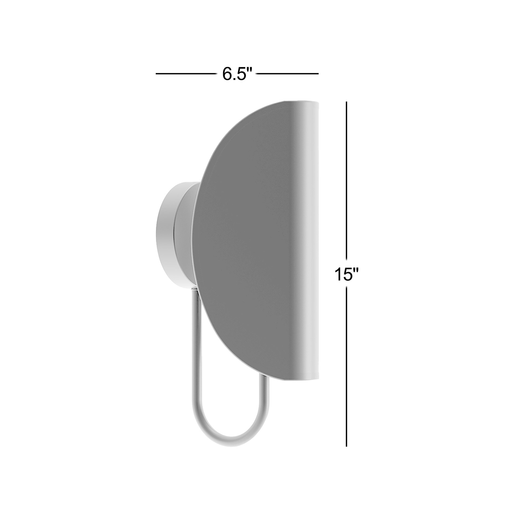 Single Light Dimmable Armed Sconce, Matte Black, Matte Black
