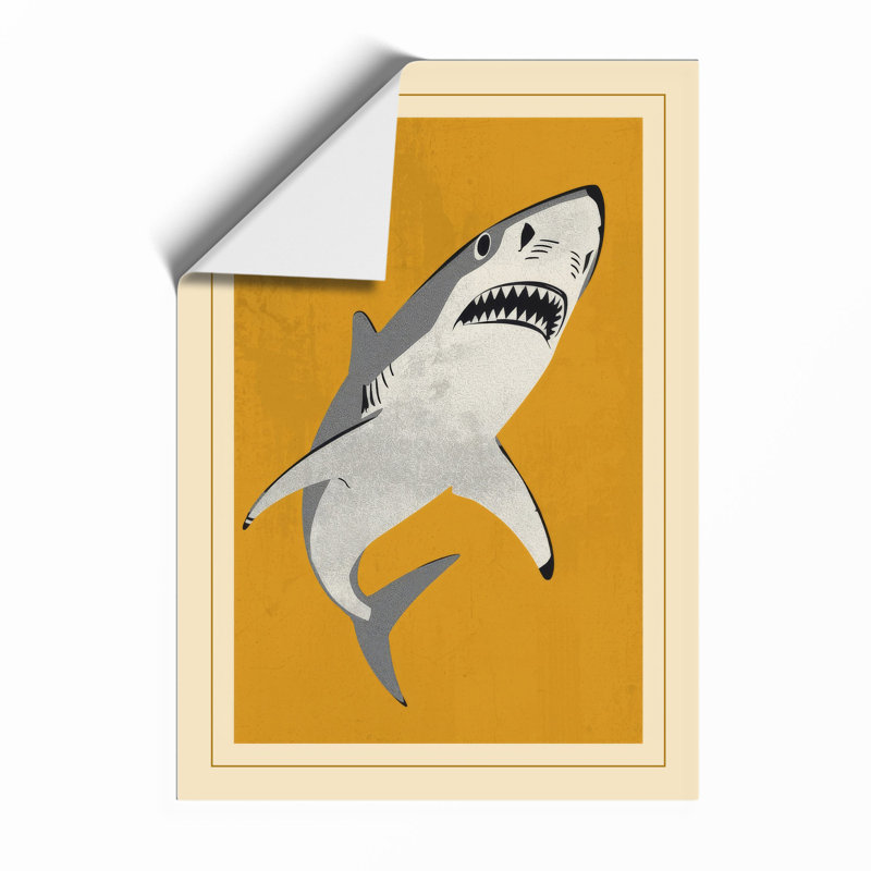 Great White Below Mid-Century - Framed Print, Unframed, A2 - 59.4 x 42.0 cm