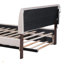 Lit plateforme tapissier avec lit gigogne double Teddy