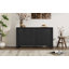 Buffet avec rangement, buffet en bois rétro à 4 portes avec finition vieillie et tablettes réglables pour la salle à manger, la cuisine et le salon-859020684