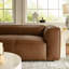Auren Upholstered Vegan Leather Sofa In Coffee-107144051