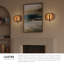 Applique murale DEL blanc perle à intensité variable 9 po avec finition laiton rétro Luster-124959547