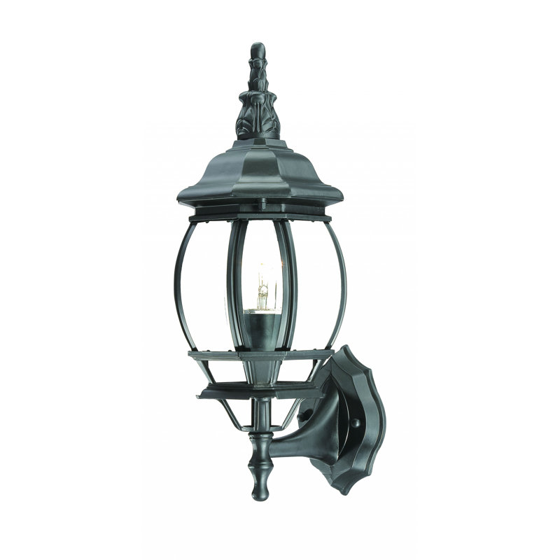 Applique murale globe en verre ornemental, Noir mat
