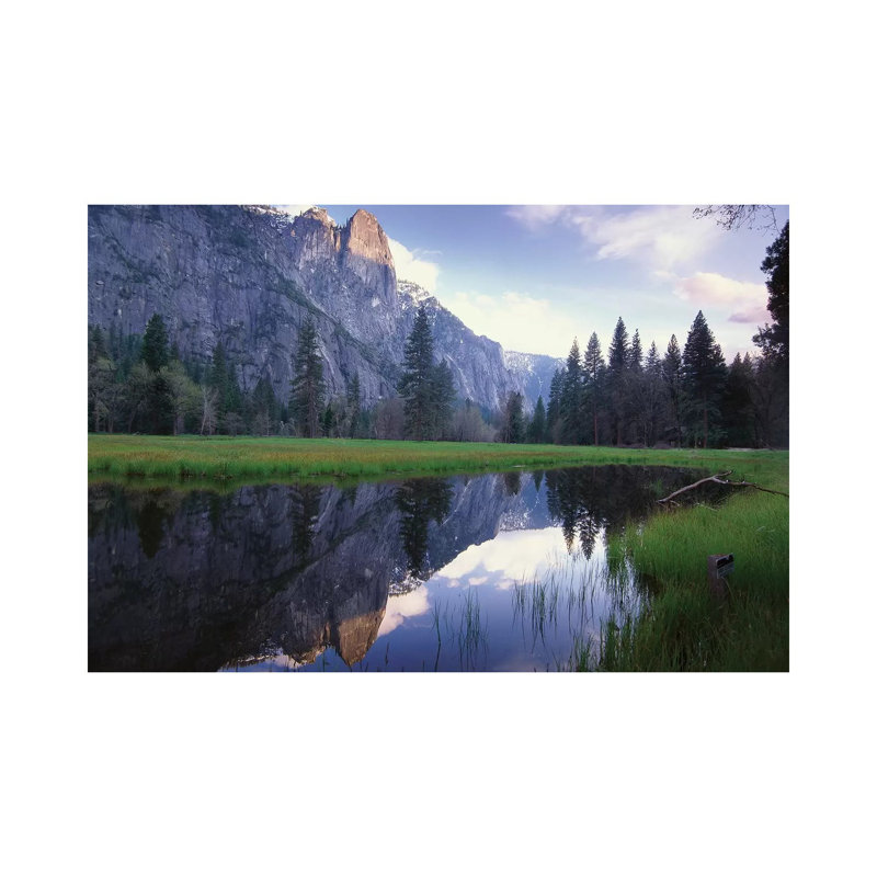 Sentinel Rock, Reflected In Water, Yosemite National Park, California by Tim Fitzharris - Wrapped Canvas Gallery-Wrapped Canvas Giclée