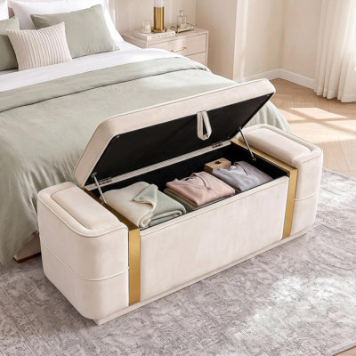 Banc de rangement avec repose-pieds Modern