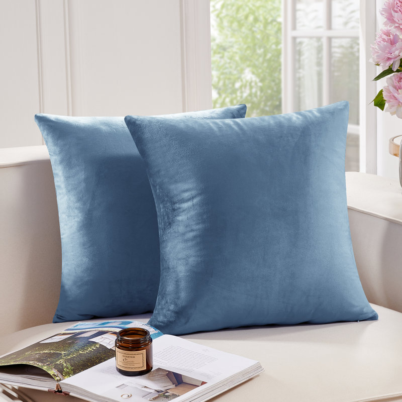 Reversible Pillow Cover, 26" x 26", Haze Blue