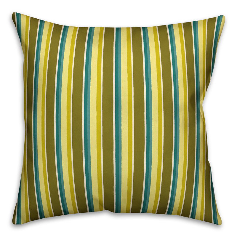 Housse de coussin Stripes, 20 po x 20 po, Vert