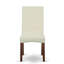 Ensemble de table et chaises de cuisine 7 pièces composé d'une table rectangulaire en bois avec feuille papillon et 6 chaises Parsons en tissu crème, acajou-2065280135