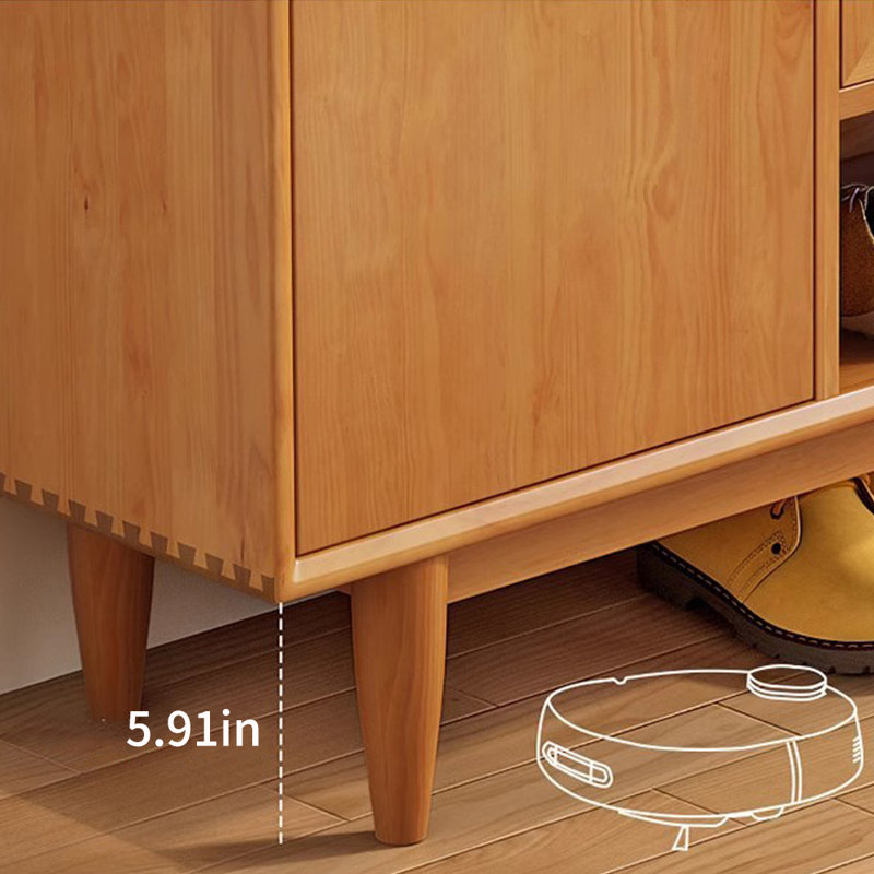 Japanese style breathable storage shoe cabinet