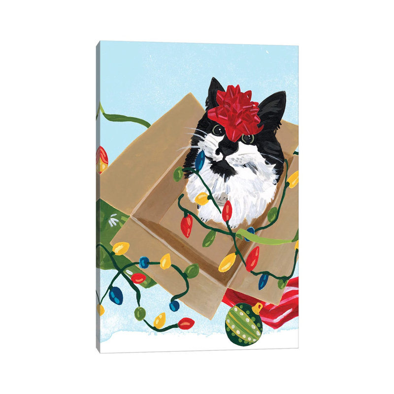 Meowy Hissmas II 1 Piece Wrapped Canvas Wall Art, 101.6 cm H x 66.04 cm W