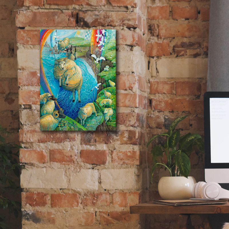 «Under The Rainbow» par David Galchutt, art mural sur toile, H 16 po x l 12 po x P 0,75 po