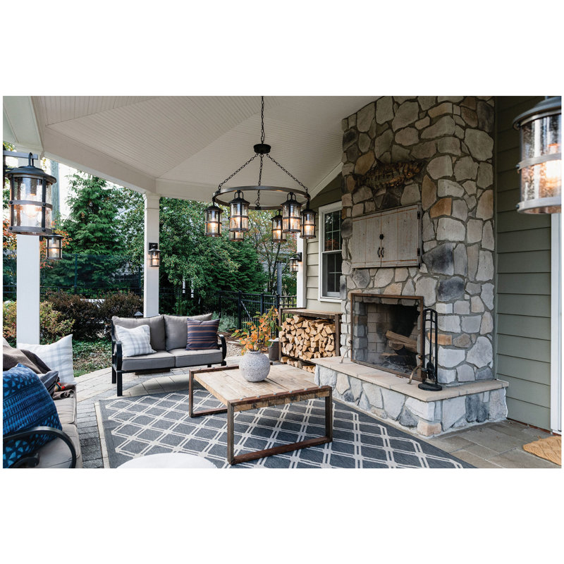 Lakehouse Outdoor Wall Lantern, 14.5" H x 7.25" W x 8.5" D, Aged Zinc