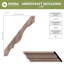 WM48 - Americraft Crown Solid Hardwood Moulding, 3 11/32"H x 2 5/8"P x 4 1/4"F x 96"L, Stain Grade Poplar-96930217